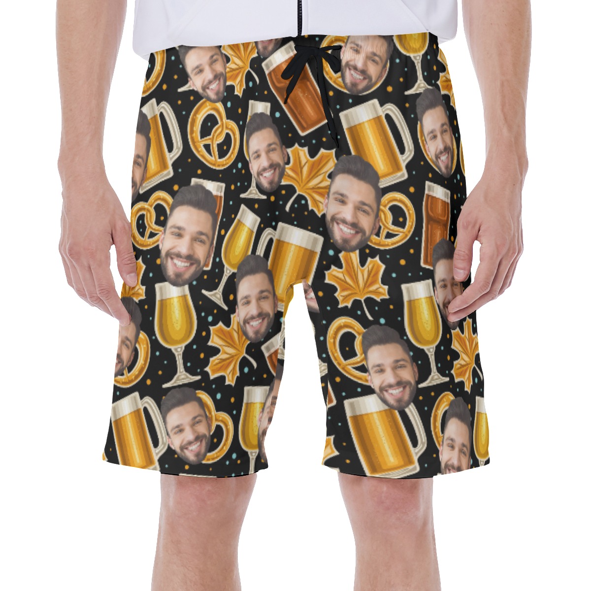 Unique Cheer Thanksgiving Men's Shorts With Custom Face - variant image 1