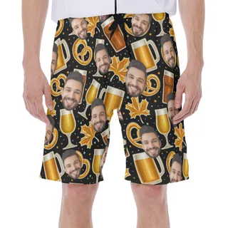 Unique Cheer Thanksgiving Men's Shorts With Custom Face