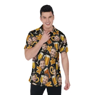 Cheer Bear Men's Polo Shirt For Autumn Outfits