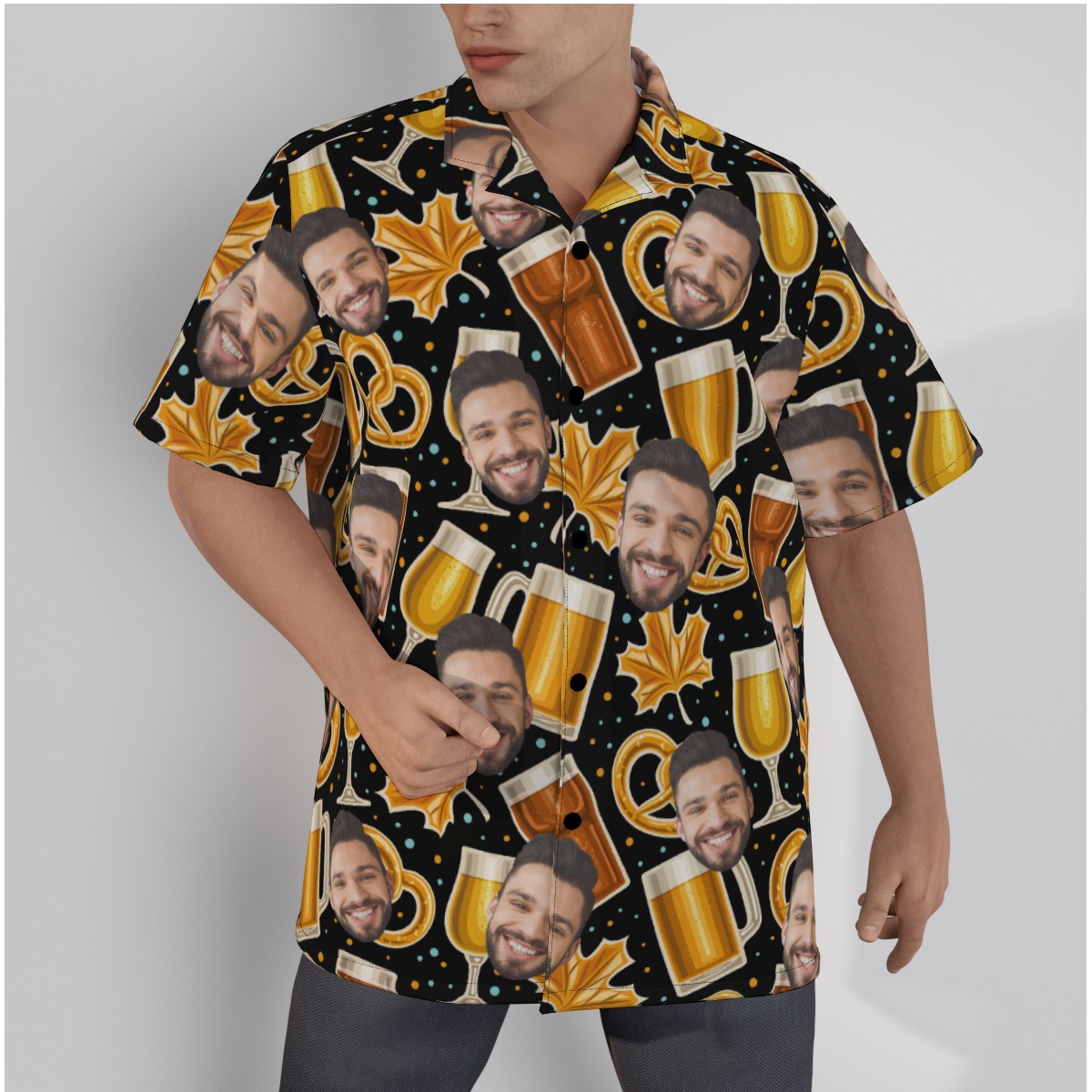 Thanksgiving Cheer Beer Hawaiian Shirt With Custom Multiple Face - variant image 1