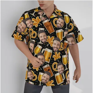 Thanksgiving Cheer Beer Hawaiian Shirt With Custom Multiple Face