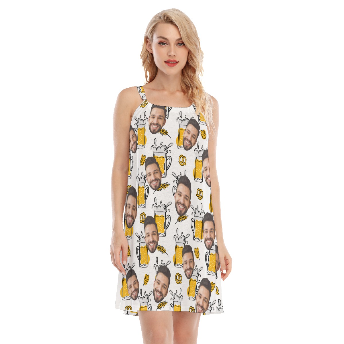 Funny Beer Custom Face Women's Dress - variant image 1