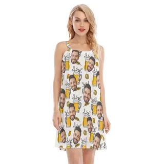 Funny Beer Custom Face Women's Dress