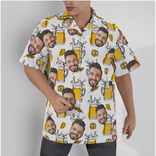 Funny Beer Custom Face Hawaiian Shirt