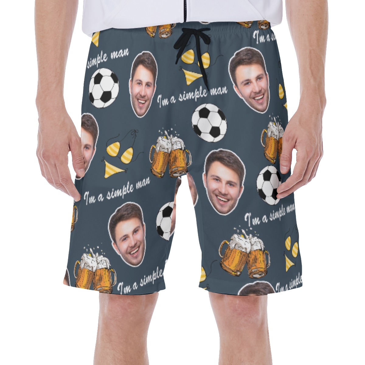 Funny Men's Hobbies Custom Face Hawaiian Swim Trunks - variant image 1
