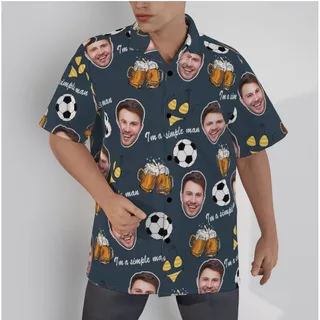 Funny Custom Face Men's Hobbies Hawaiian Shirt