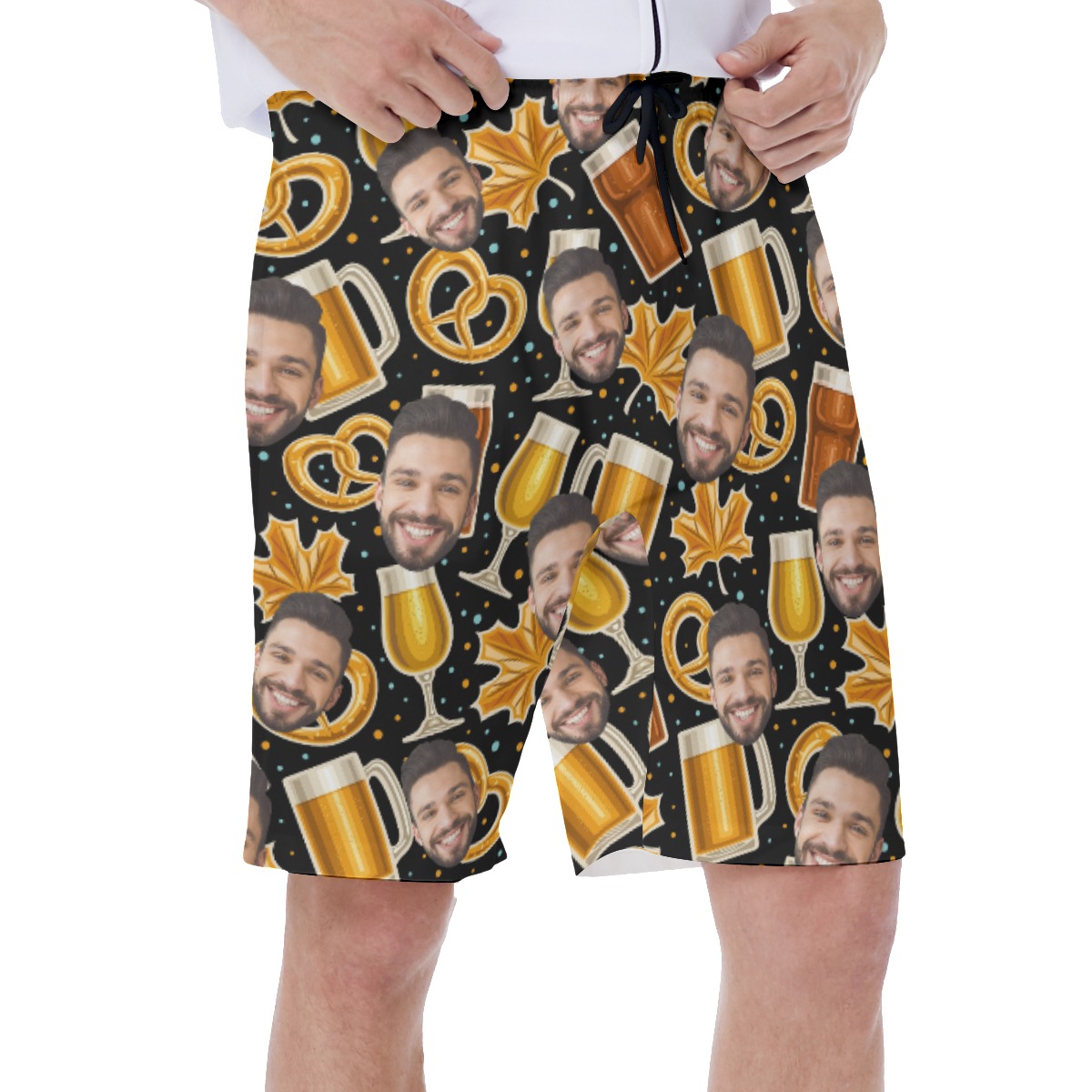 Unique Cheer Thanksgiving Men's Shorts With Custom Face