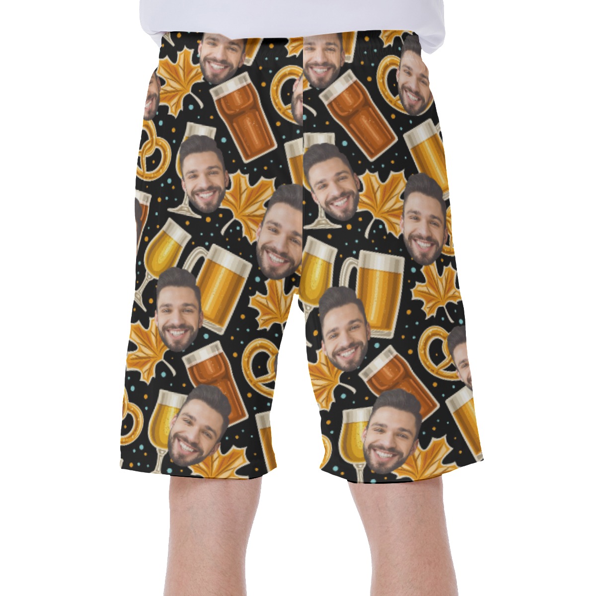 Unique Cheer Thanksgiving Men's Shorts With Custom Face