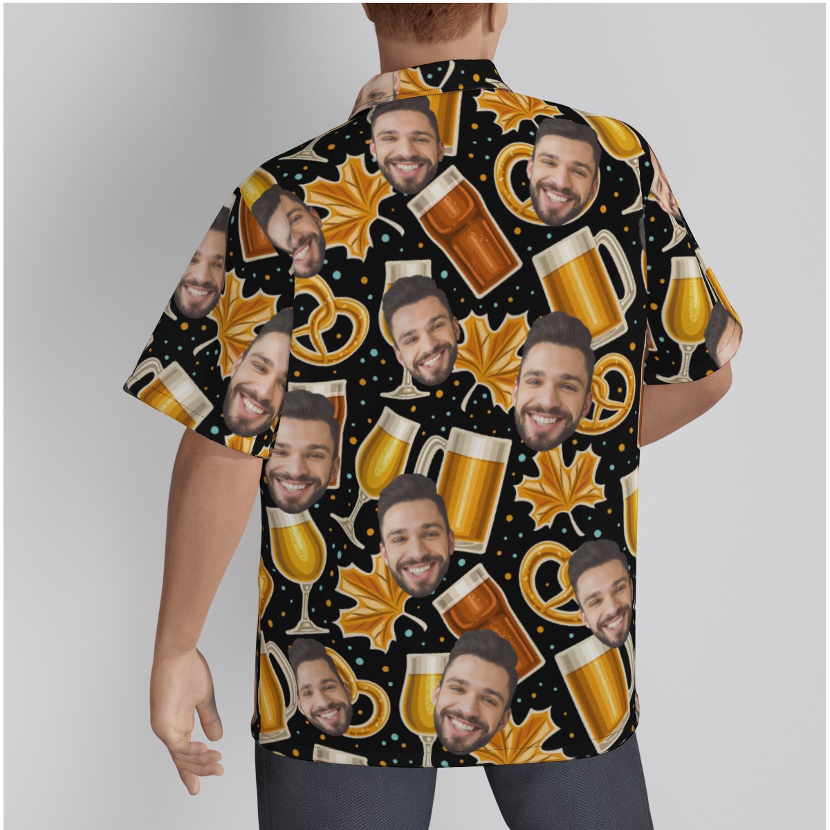 Thanksgiving Cheer Beer Hawaiian Shirt With Custom Multiple Face