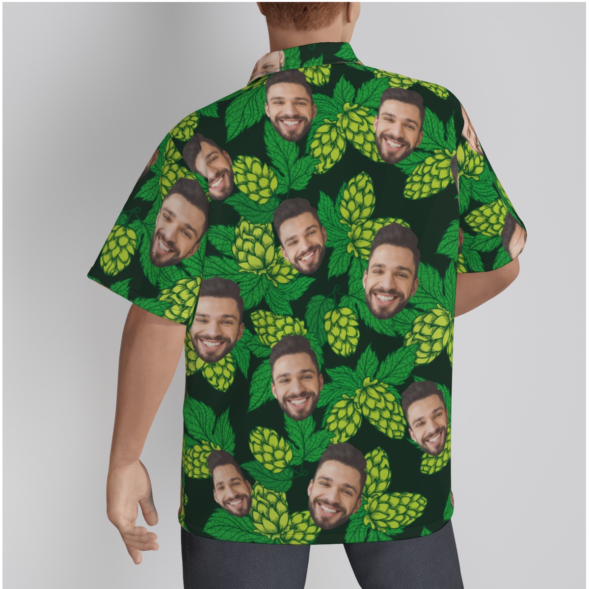Beer Flower Hawaiian Shirt With Custom Face