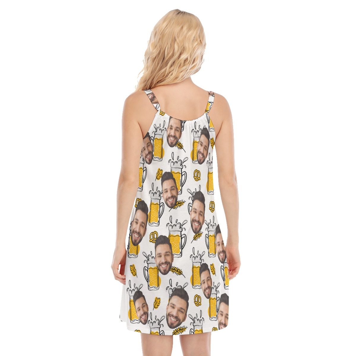 Funny Beer Custom Face Women's Dress