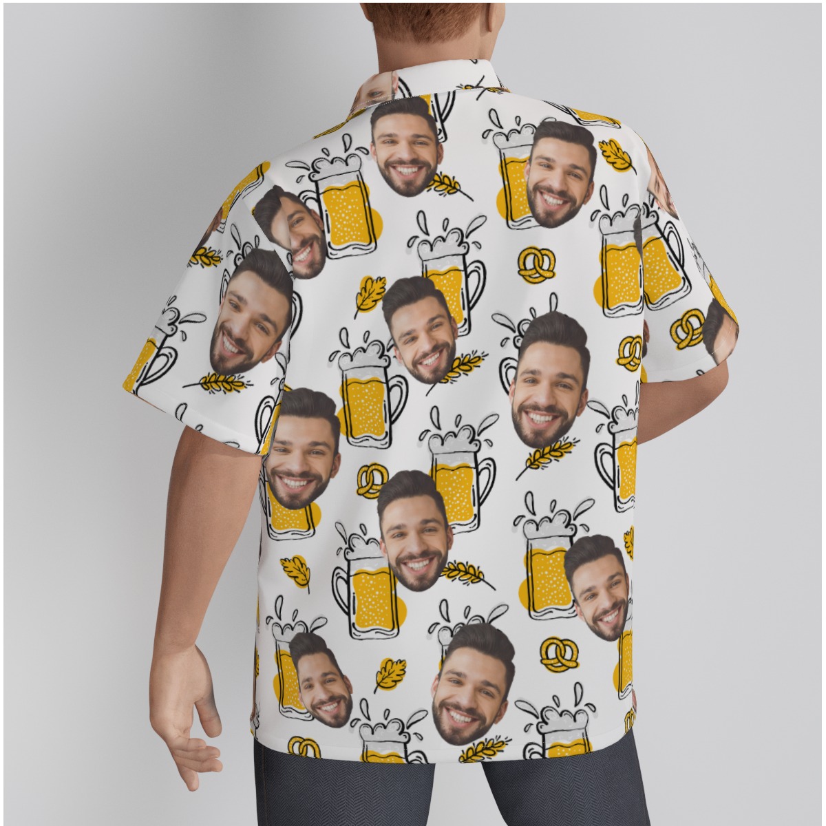 Funny Beer Custom Face Hawaiian Shirt