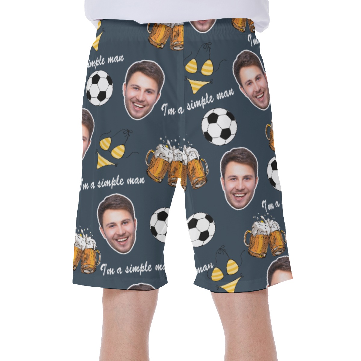 Funny Men's Hobbies Custom Face Hawaiian Swim Trunks