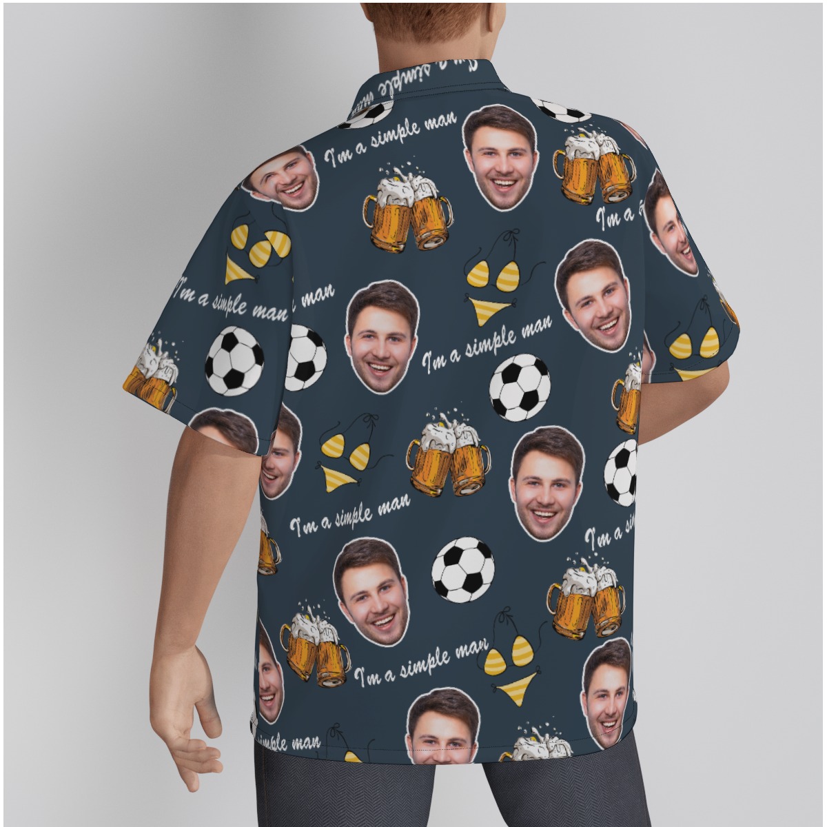 Funny Custom Face Men's Hobbies Hawaiian Shirt