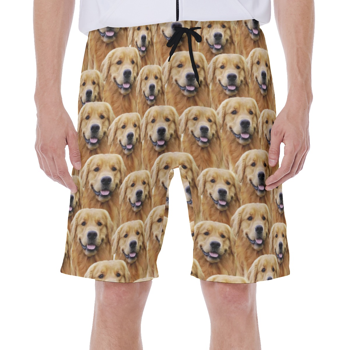 Custom Pet Face Hawaiian Swim Trunks For Men - variant image 1