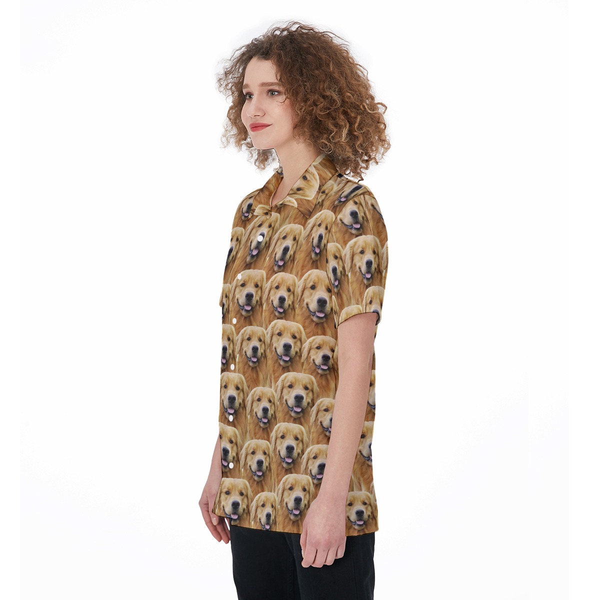 Funny Custom Hawaiian Shirt For Women With Mutiple Dog Faces