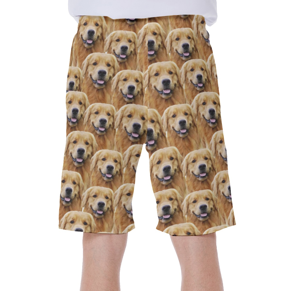 Custom Pet Face Hawaiian Swim Trunks For Men