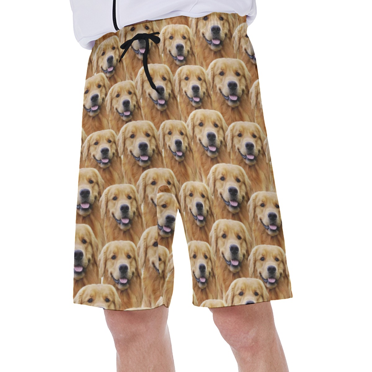Custom Pet Face Hawaiian Swim Trunks For Men