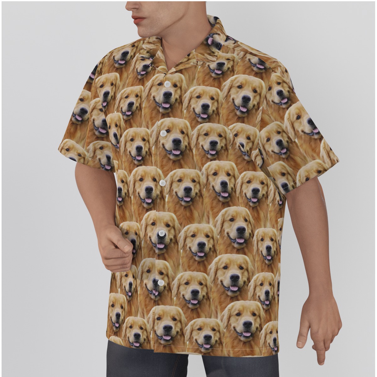 Funny Custom Multiple Dog Face Hawaiian Shirt For Men
