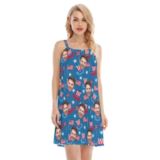 American Pride Custom Face Women's Dress