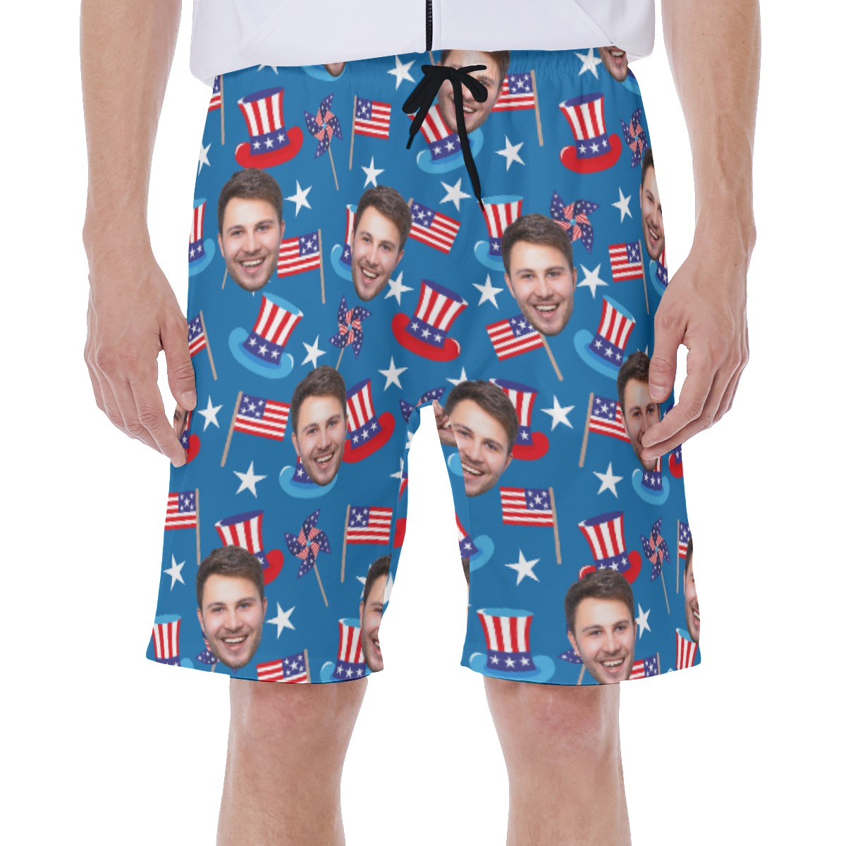 American Pride Custom Face Men's Swim Trunks - variant image 1
