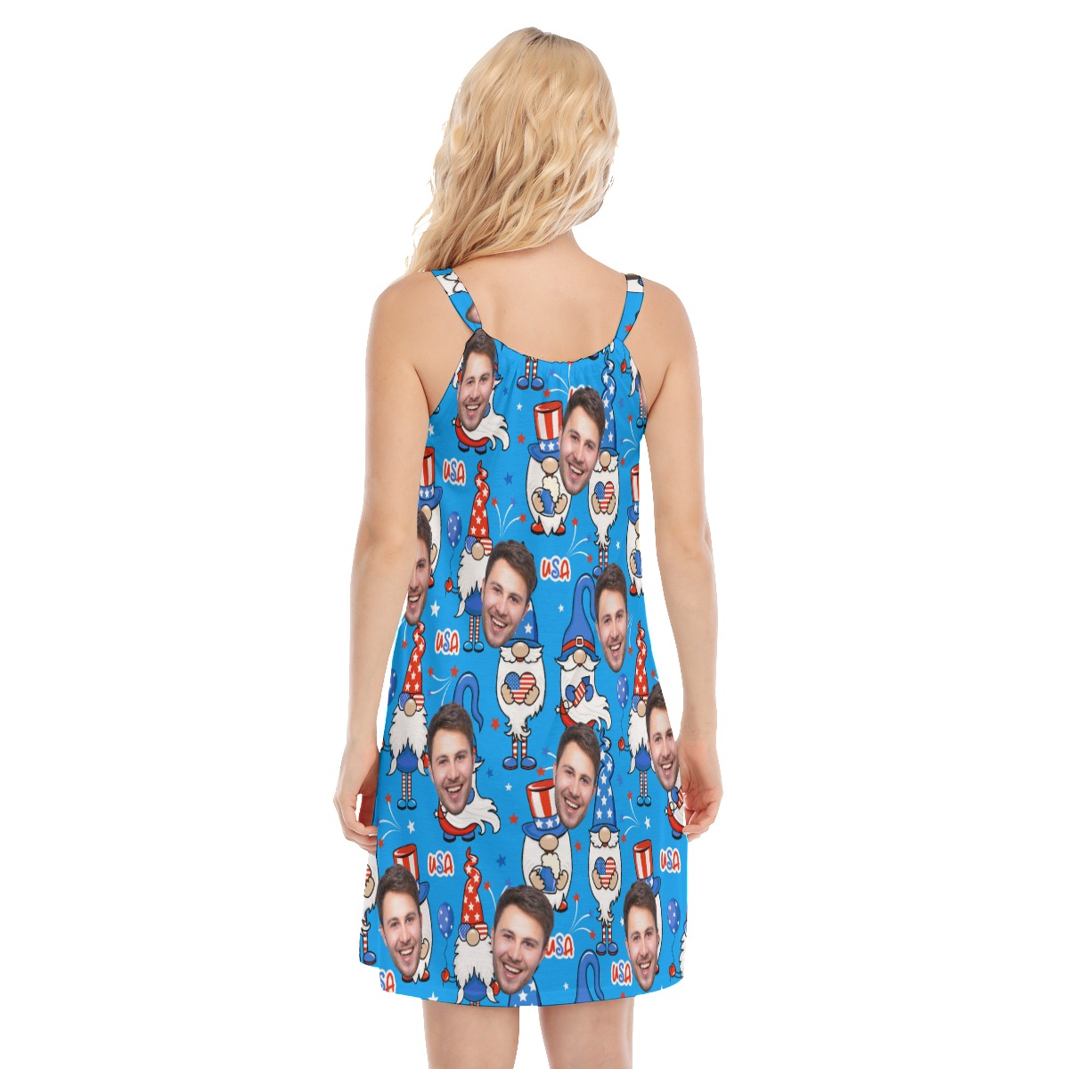 Gnome American Pride Custom Face Dress