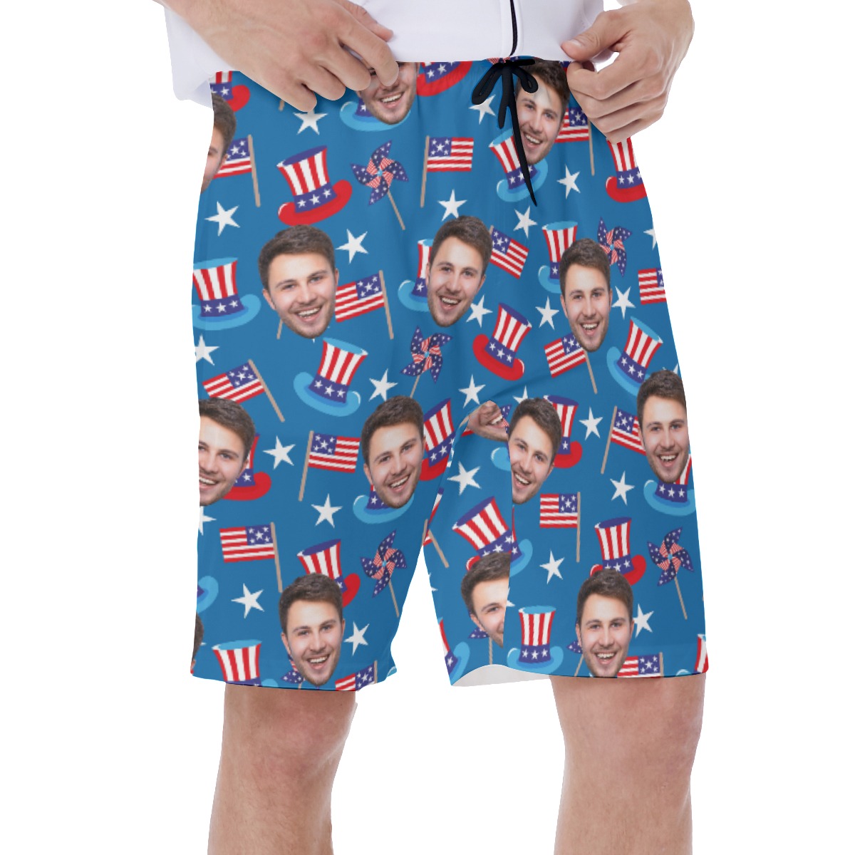 American Pride Custom Face Men's Swim Trunks