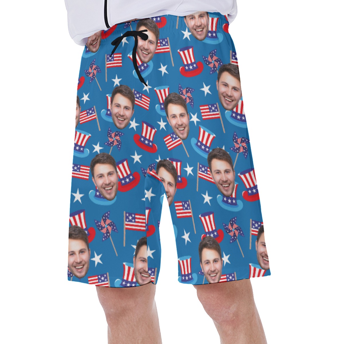 American Pride Custom Face Men's Swim Trunks