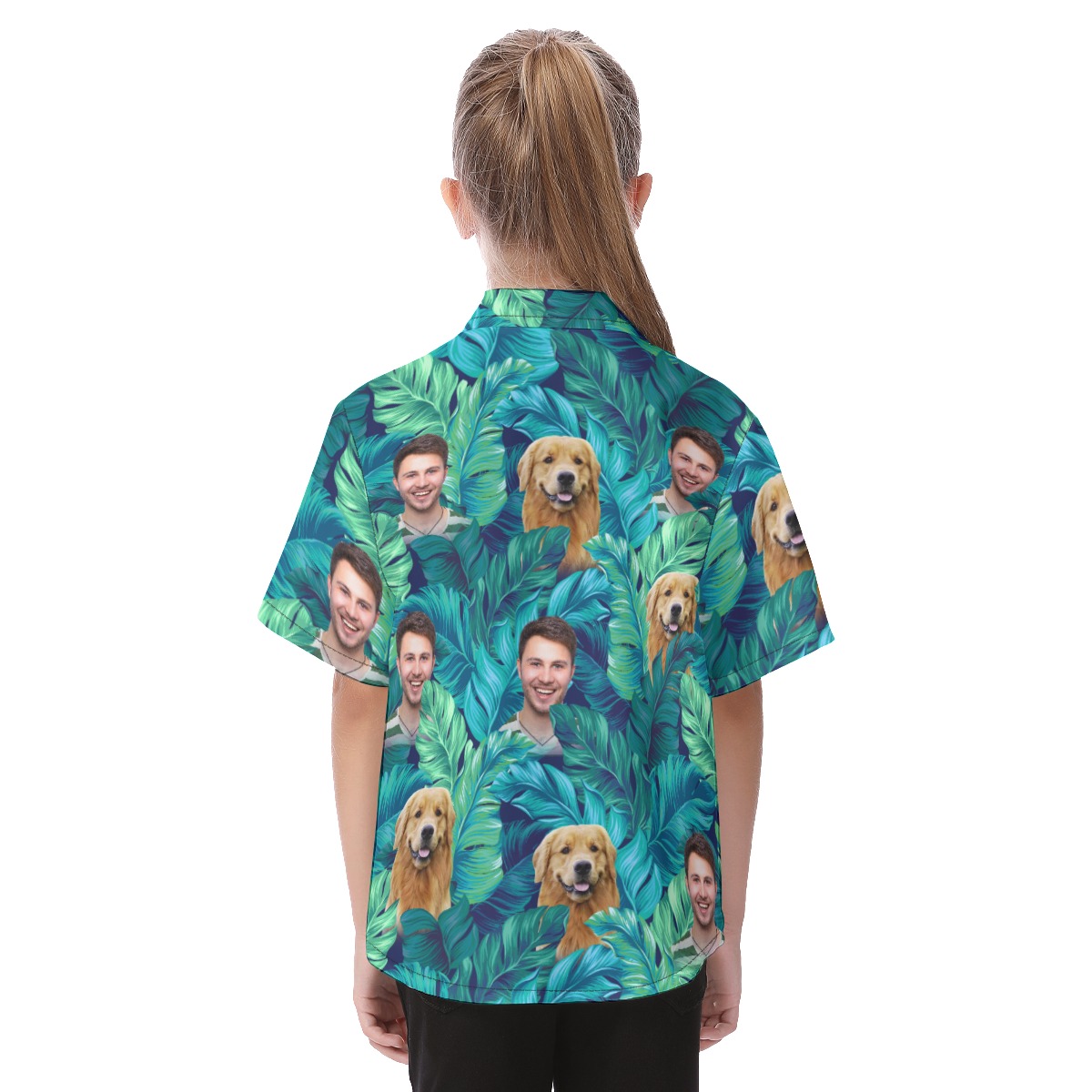 Kid's Your Face And Pet Custom Hawaiian Shirt