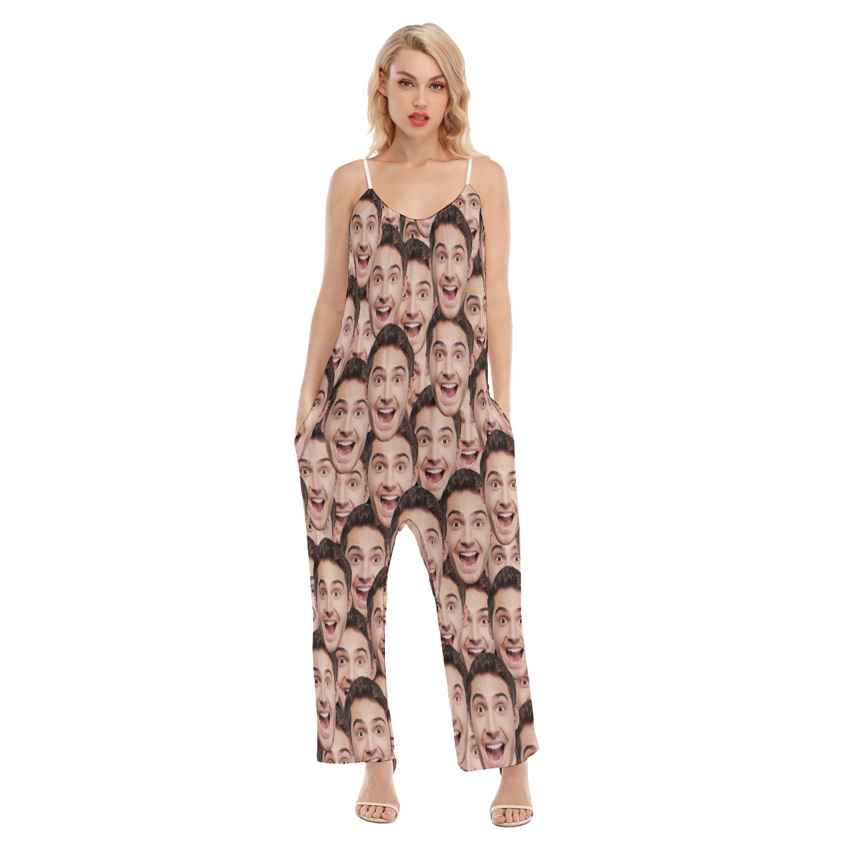 Funny Custom Face Women's Hawaiian Jumpsuit - variant image 1