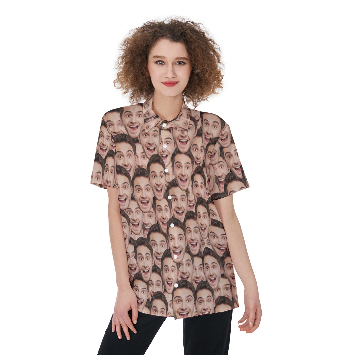 Funny Custom Face Hawaiian Shirt For Women - variant image 1