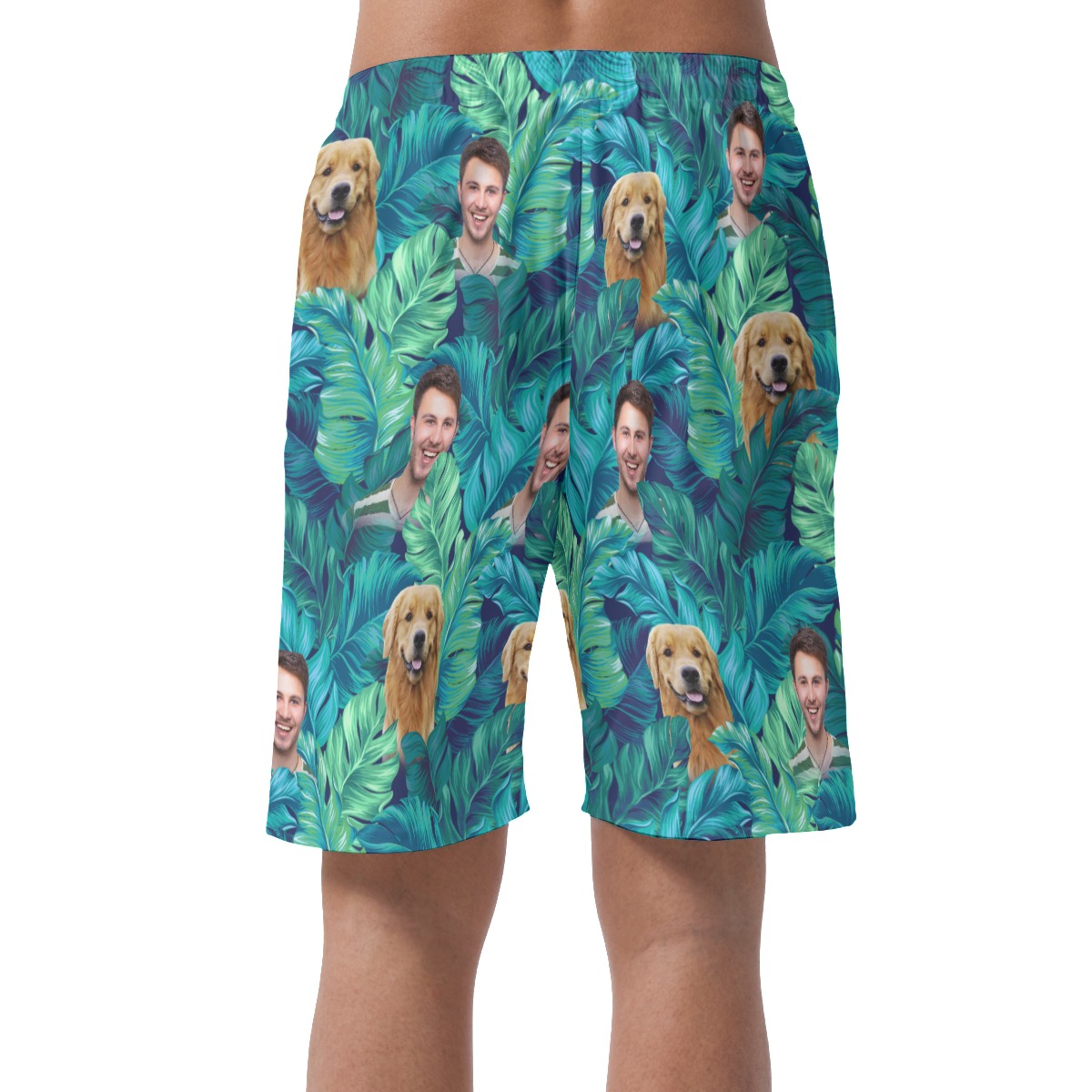 Men's Custom Face Hawaiian Shorts With Your Dog
