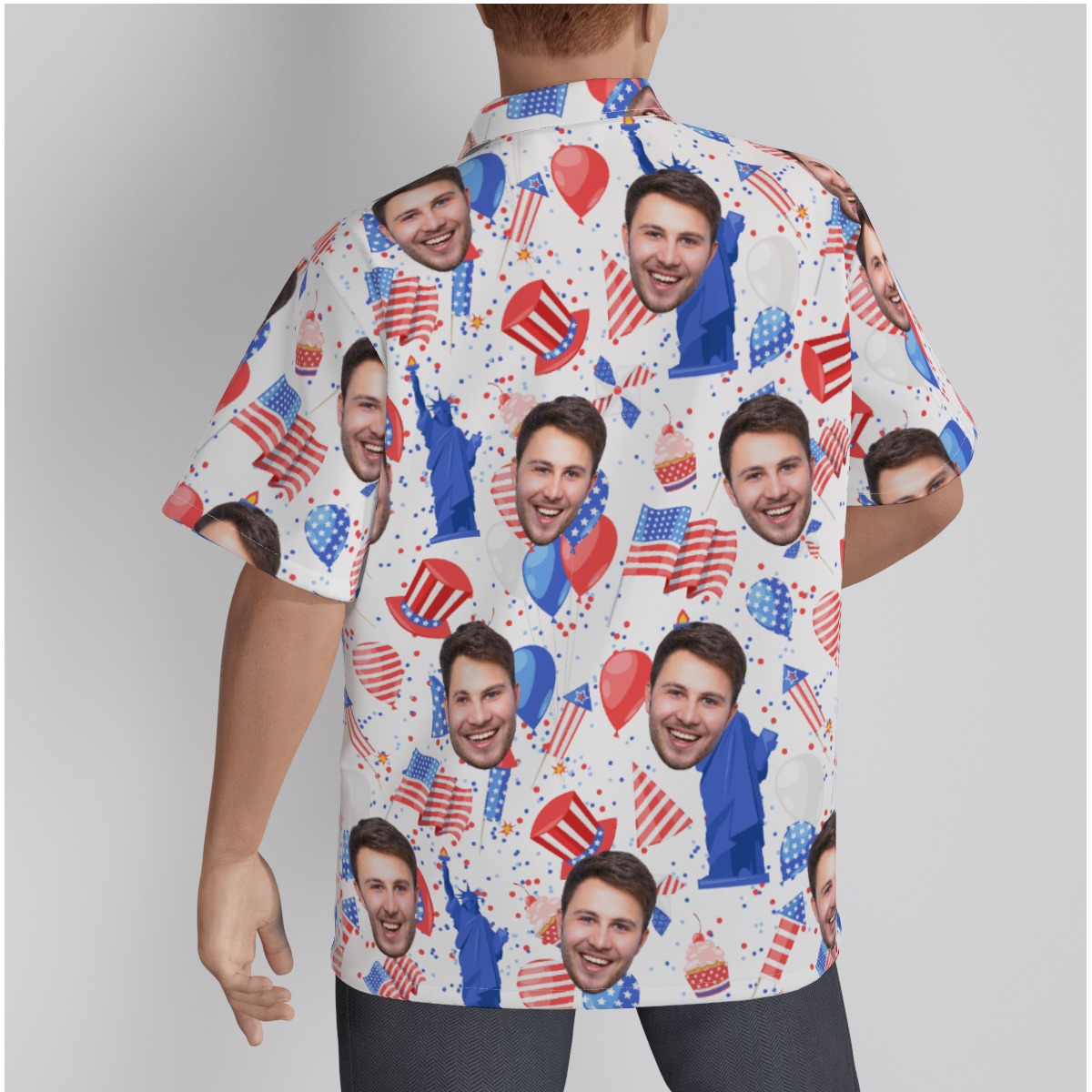 American Freedom Hawaiian Shirt With Custom Face
