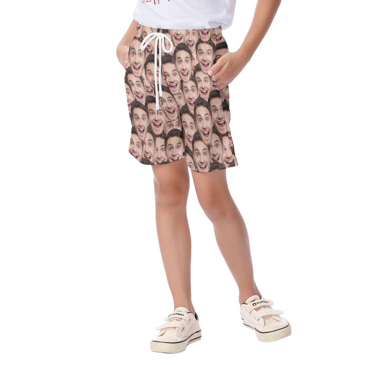 Funny Custom Face Hawaiian Shorts For Kids