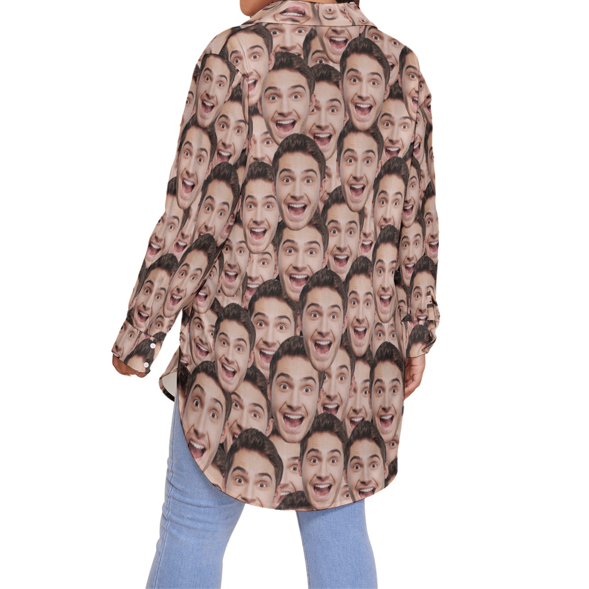Women's Funny Custom Face Plus Size Hawaiian Shirt