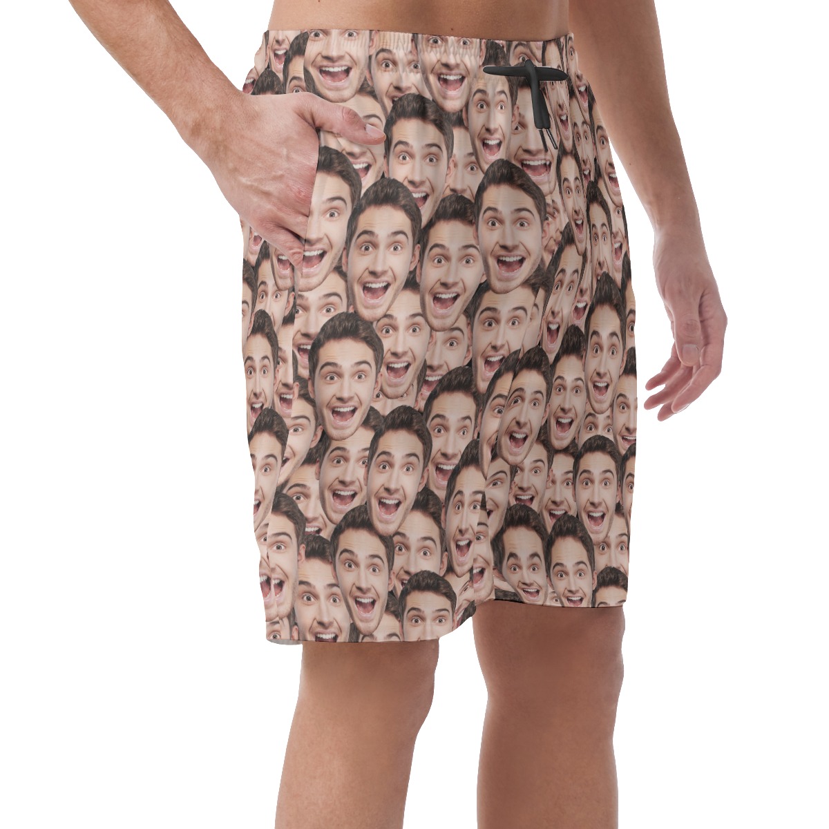 Funny Face Personalized Hawaiian Shorts For Men