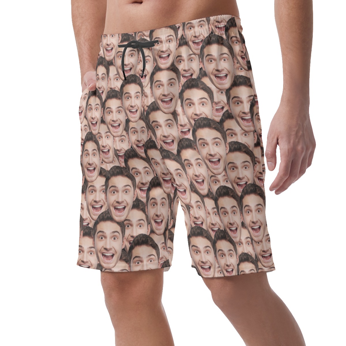 Funny Face Personalized Hawaiian Shorts For Men