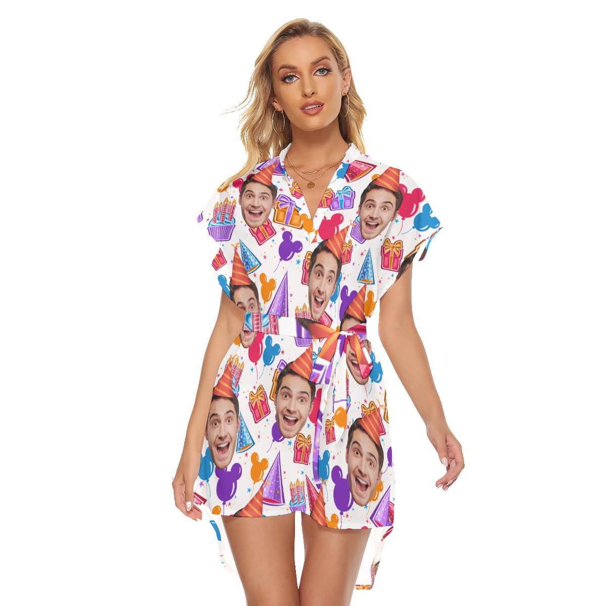 Women's Birthday Customize Hawaiian Dress With Belt - variant image 1