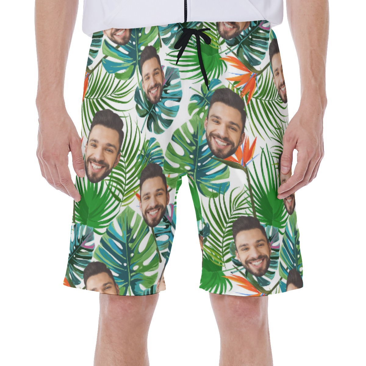 Funny Custom Face Hawaiian Shorts For Men - variant image 1