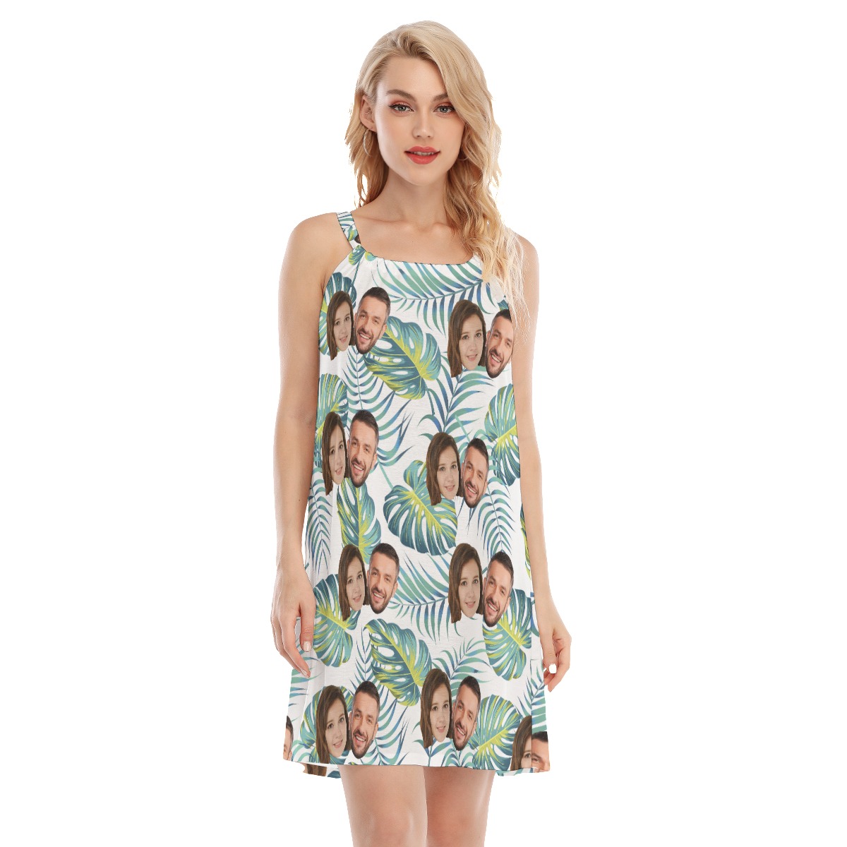 Cool Custom 2 Faces Hawaiian Cami Dress - variant image 1