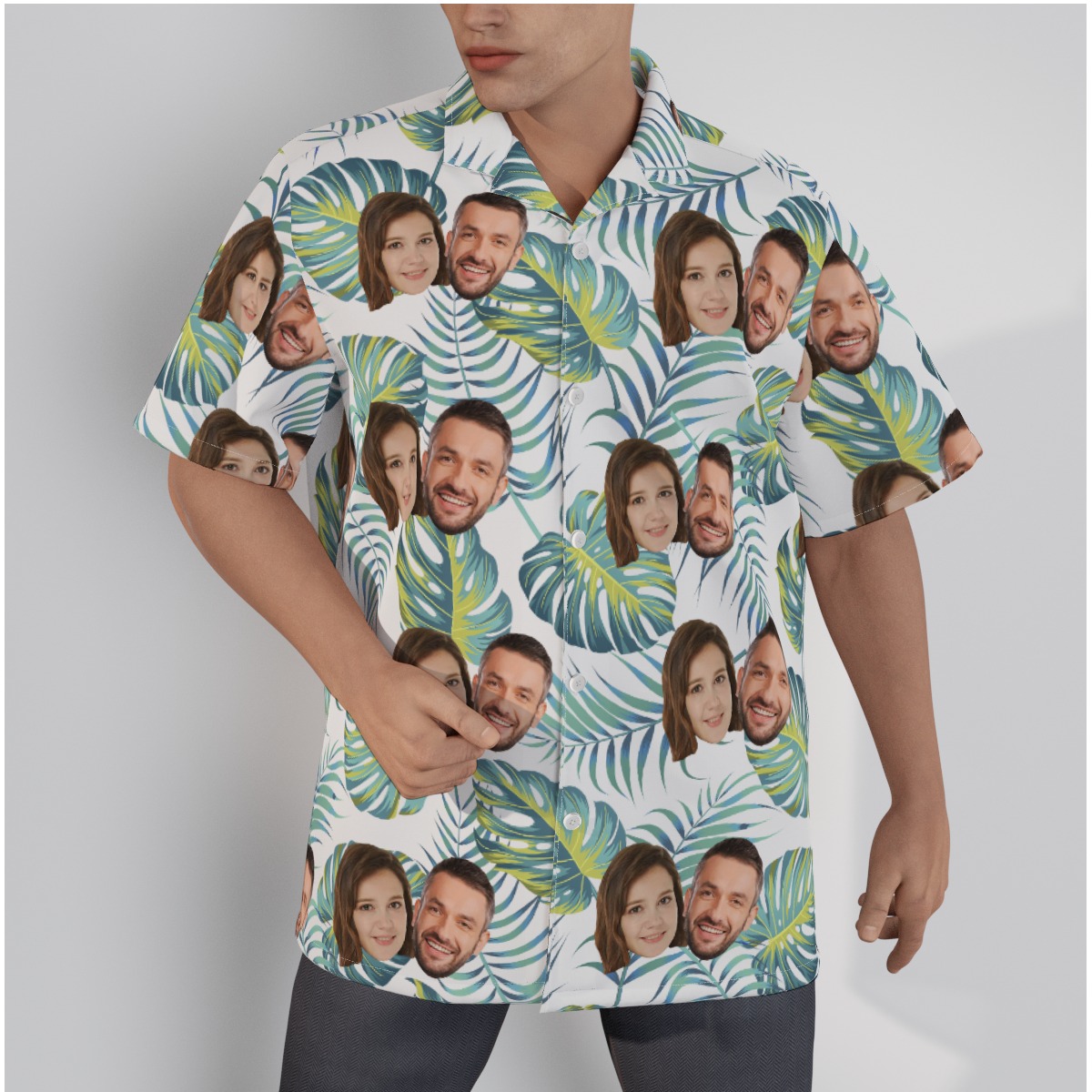 Cool Custom 2 Faces Button Up Tropical Shirt - variant image 1