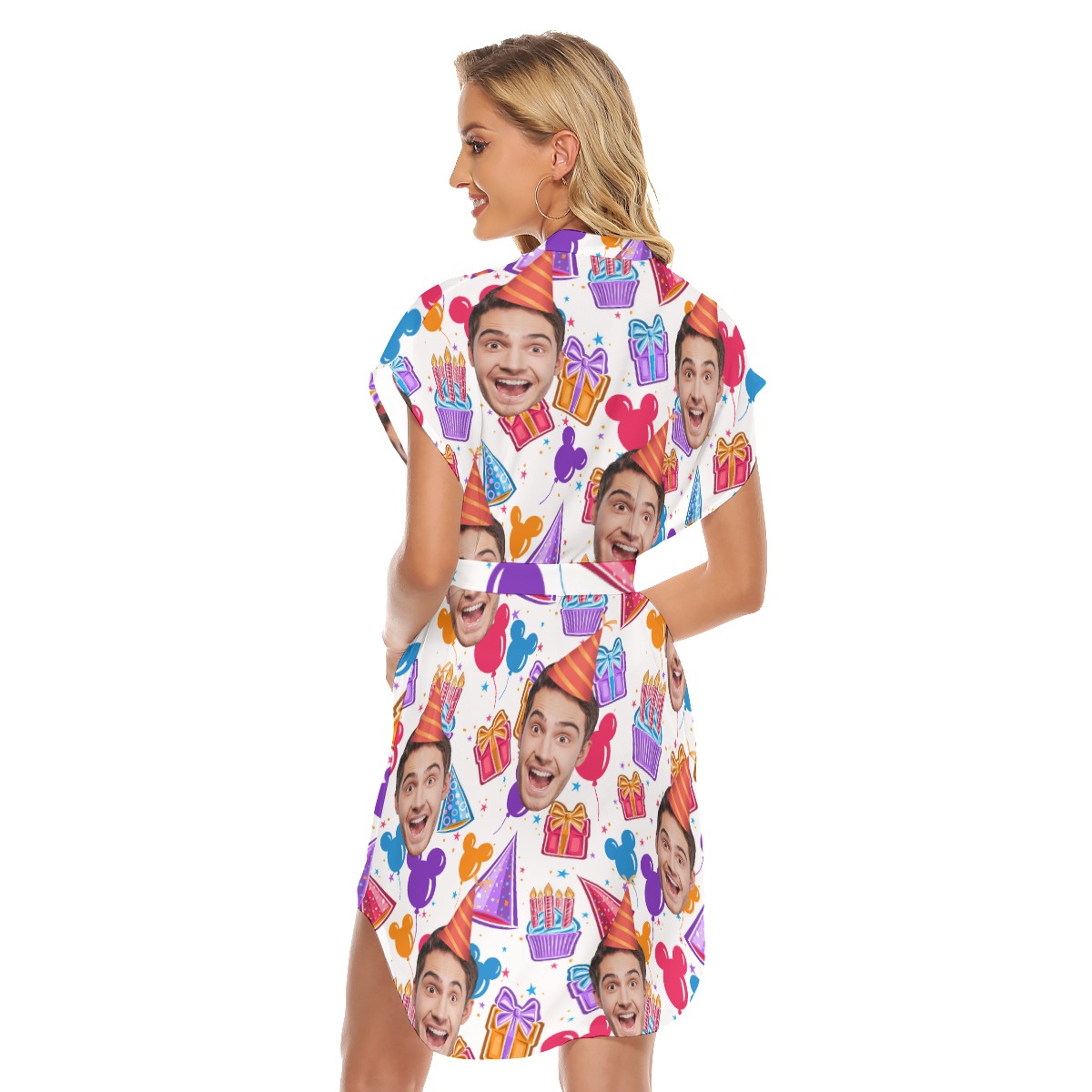 Women's Birthday Customize Hawaiian Dress With Belt