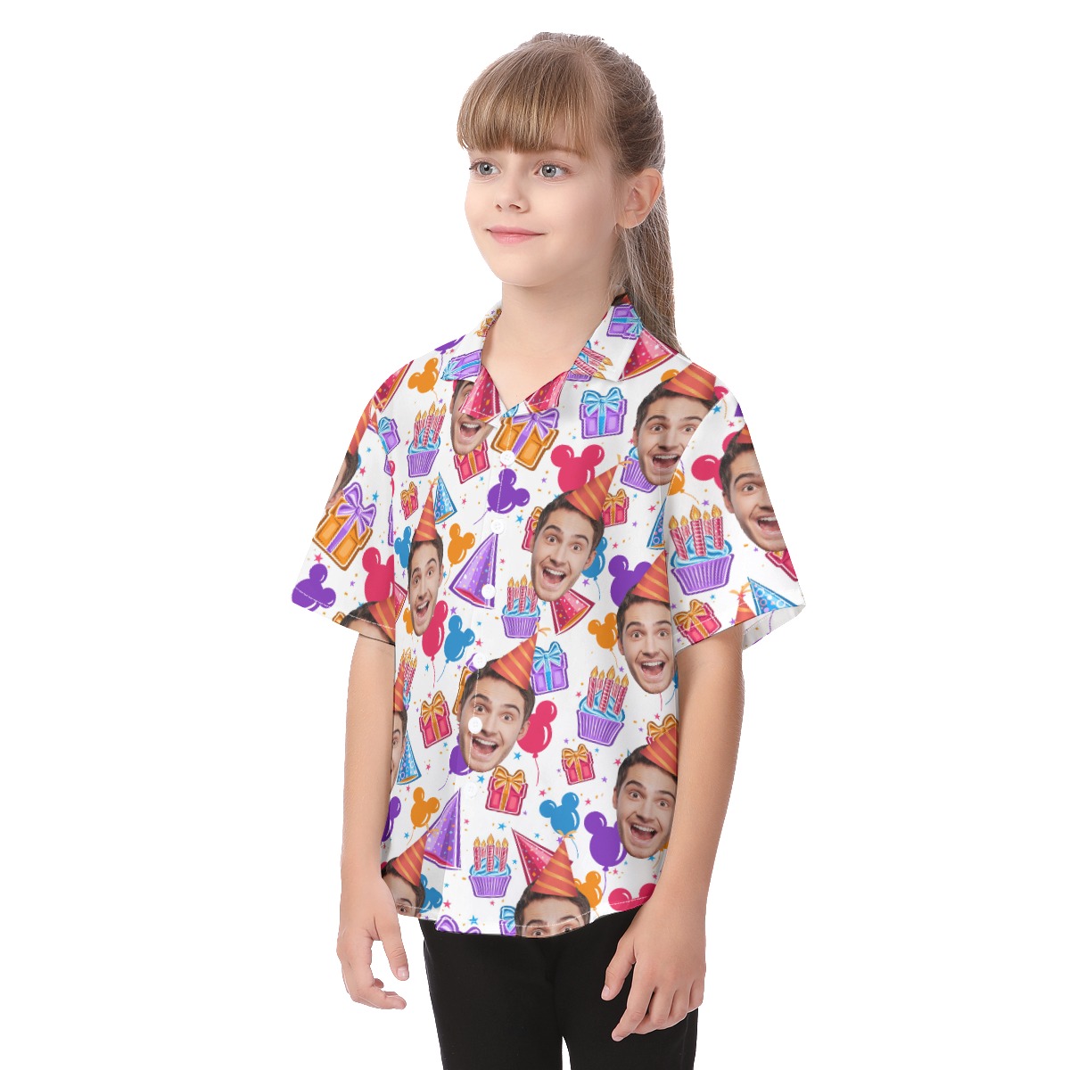 Birthday Custom Face Hawaiian Shirt For Kids