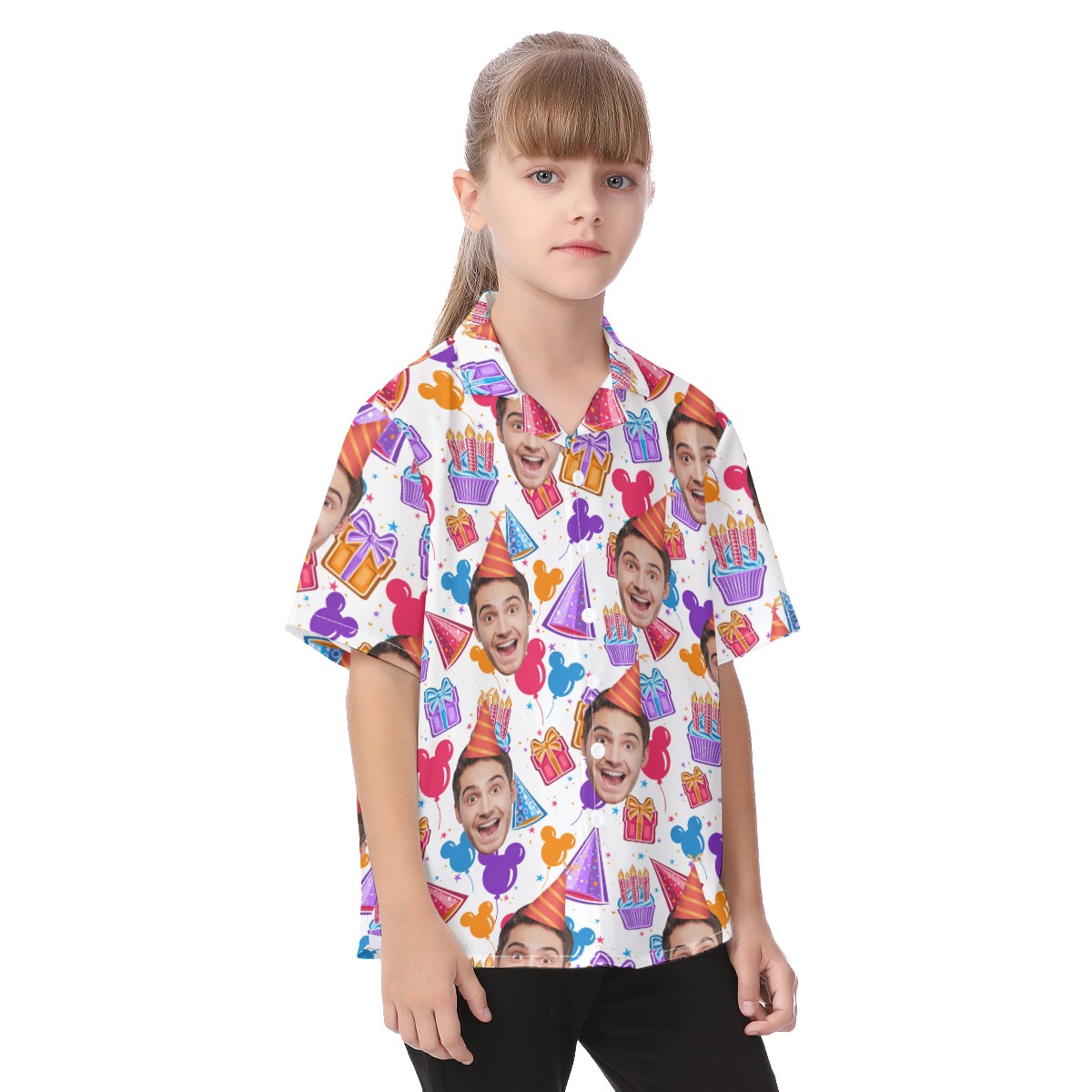 Birthday Custom Face Hawaiian Shirt For Kids