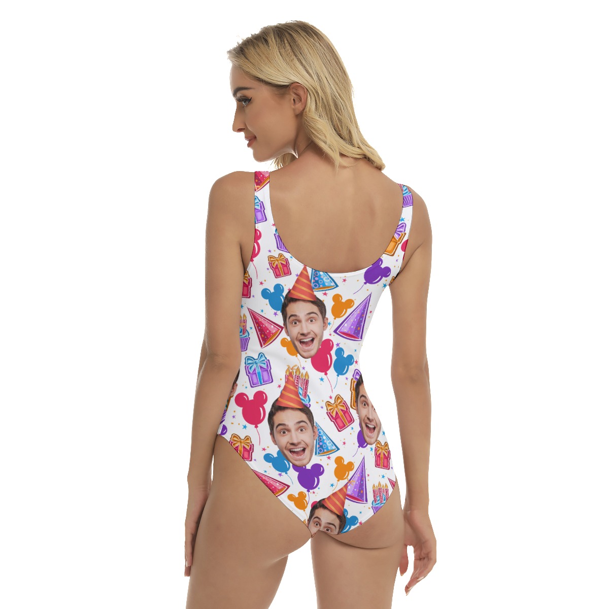 Custom Face Birthday Hawaiian One Piece Swimsuit For Women