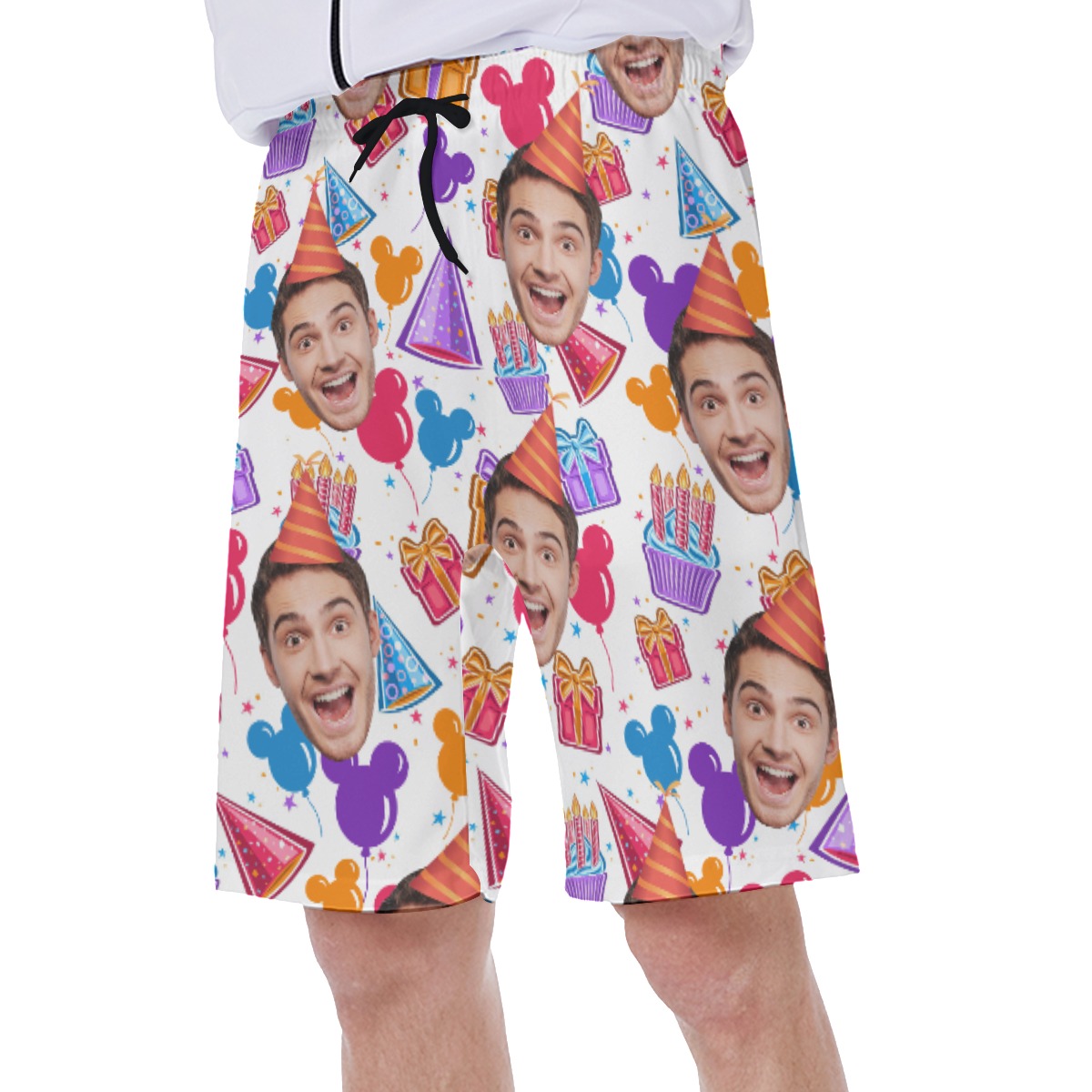 Face Custom Birthday Hawaiian Swim Trunks For Men