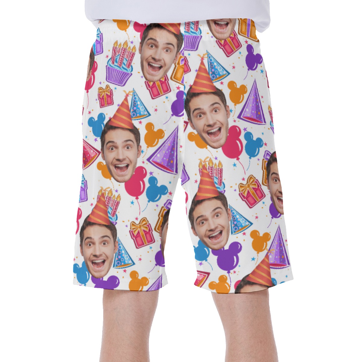 Face Custom Birthday Hawaiian Swim Trunks For Men