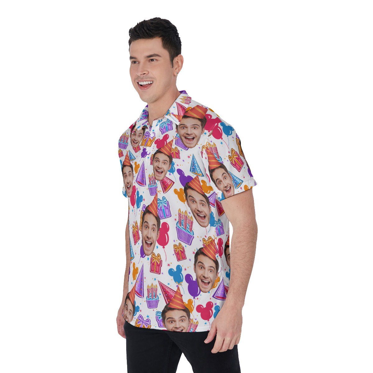 Custom Face Birthday Polo Hawaiian Shirt For Men