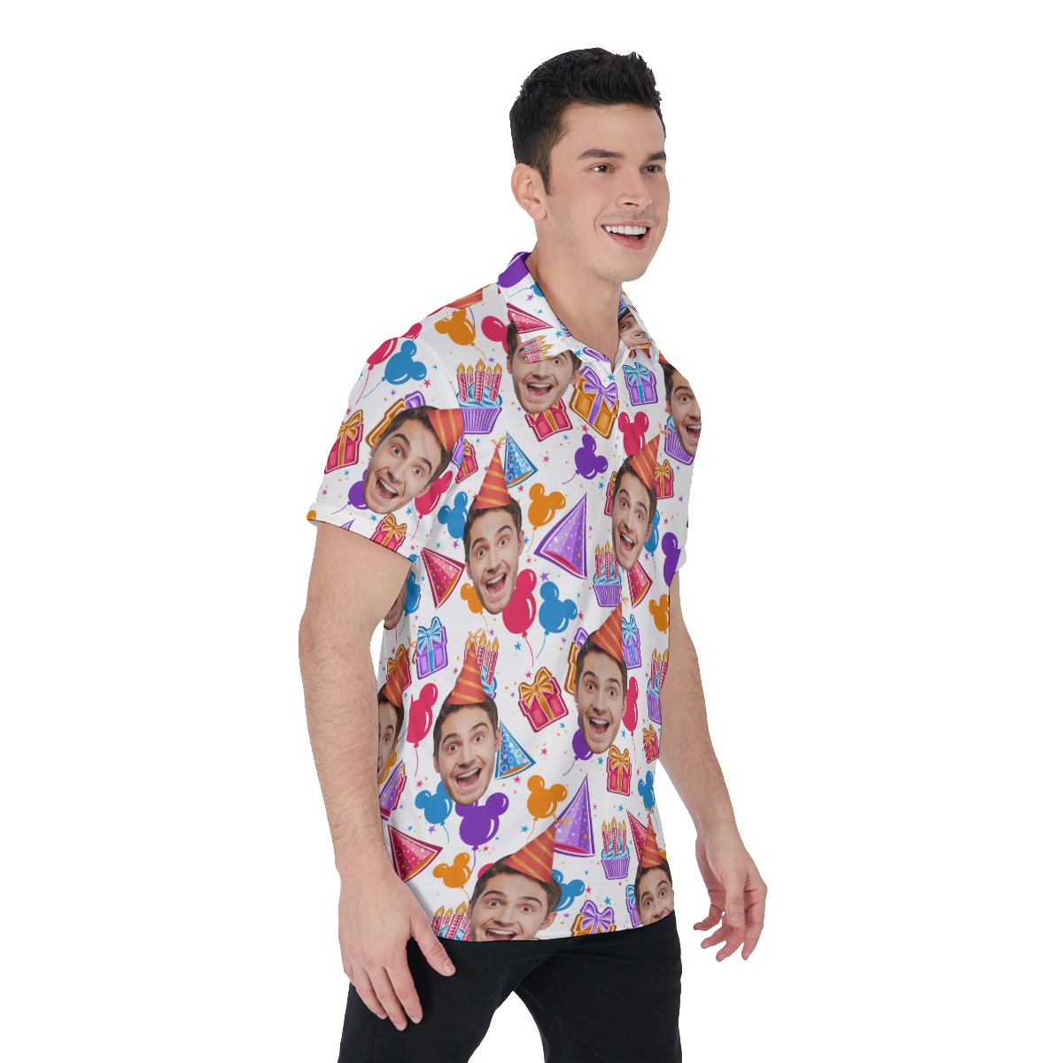 Custom Face Birthday Polo Hawaiian Shirt For Men