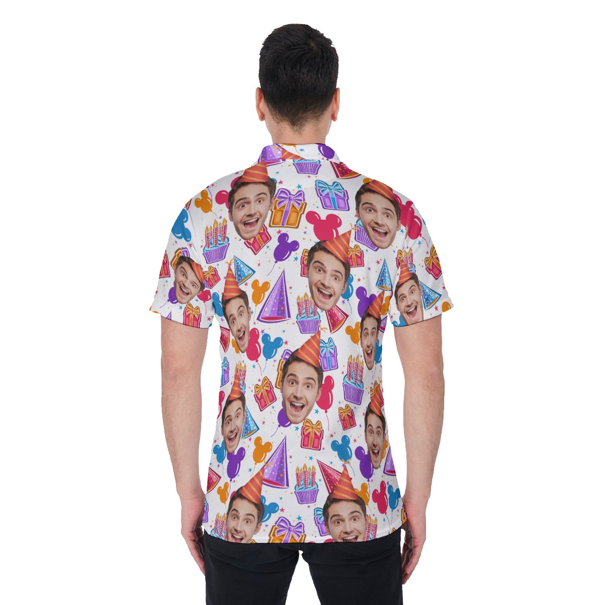 Custom Face Birthday Polo Hawaiian Shirt For Men